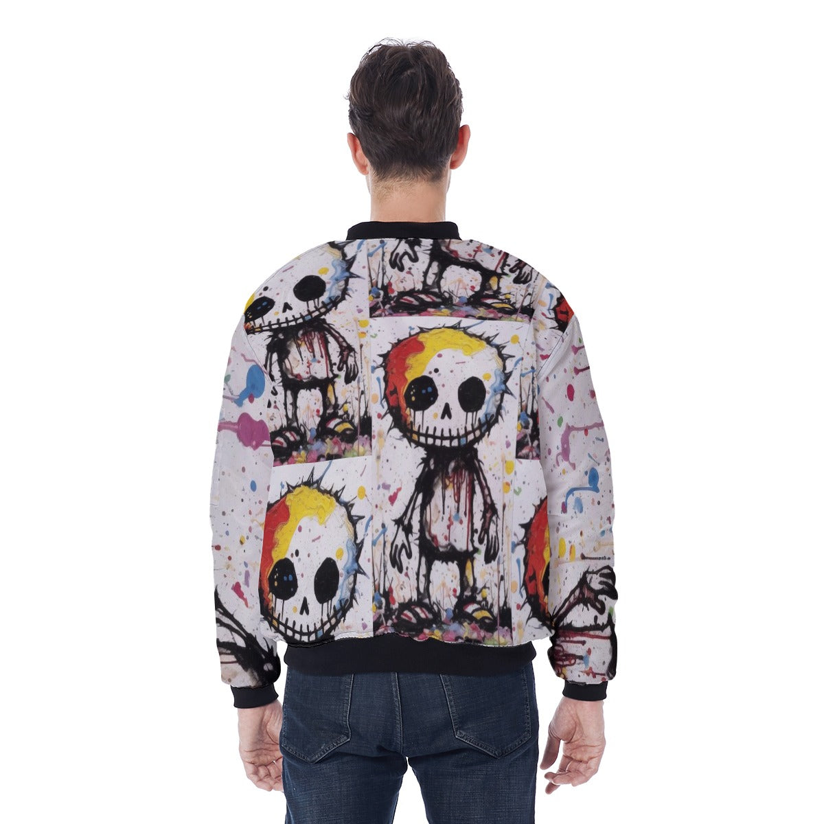 Aid Inc Dead Man Bomber Jacket With with Sleeve Pocket